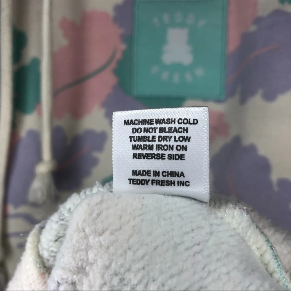 Teddy Fresh 1.0 SOLD OUT/RARE  Size M Pastel Muted Camo Leaves Hoodie 2019 - Picture 13 of 16